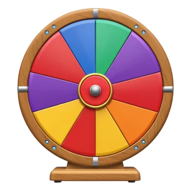 can you make me a prize wheel with the colors red, yellow, green, blue, orange, purple and make sure the colors are seperated and symetrical sticker