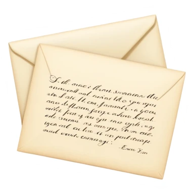 Light creamy color romantic letter sticker