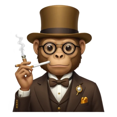 gentleman ape with weed sticker
