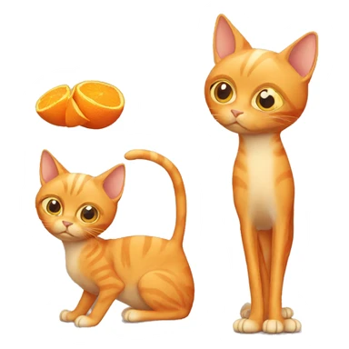 Skinny orange cat sticker