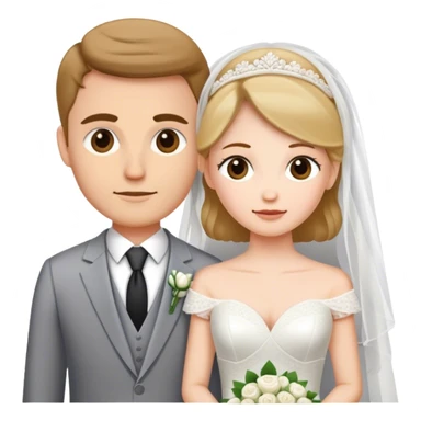 bride and groom sticker