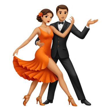 Pareja bailando tango sticker