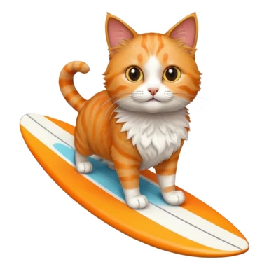 cat surfing sticker