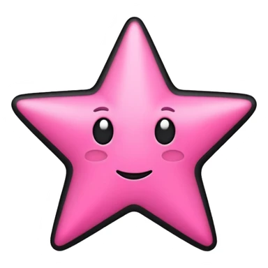 Pink nd black dizzy star emoji with white background for tt pfp sticker