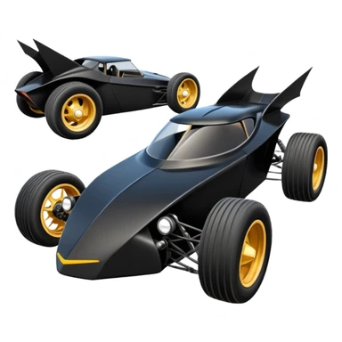 futuristic Batmobile loosely based on 1956 freightliner school bus (flat long straight organically-shaped mechanical roomy interior seating inside the body) stealthy town hot rod desert dirt racing rwd buggy  sticker