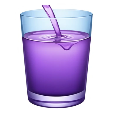 glass of purple water sticker