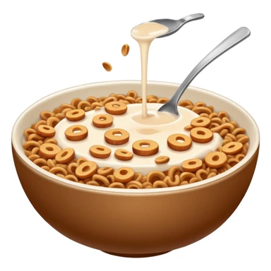 Brown cereal you hurt bowl sticker