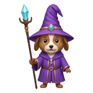 Dog wizard sticker
