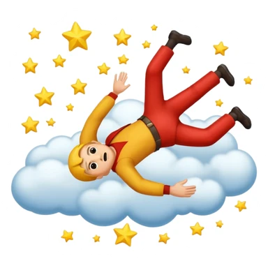 A man falling from the sky sticker
