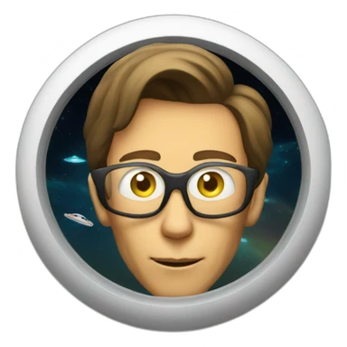bob lazar in a flying saucer sticker