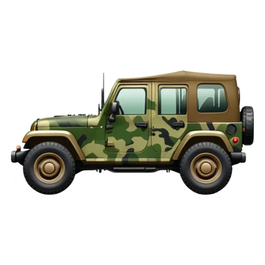 military jeep vehicle with camouflage pattern sticker