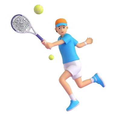 Tennis player sticker