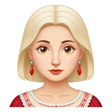 traditional polish european woman simple-traditional  sticker