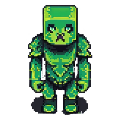 Minecraft Creeper in pixel art style sticker