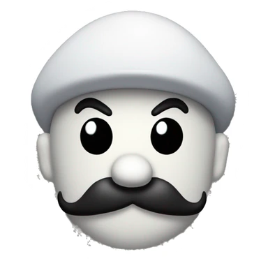 mario with mustache hat as a ghost sticker
