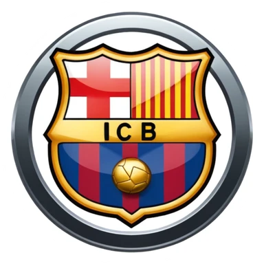 Atletico madrid vs Barcelona club logo sticker