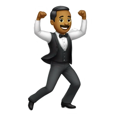 Hombre bailando con vestido  sticker