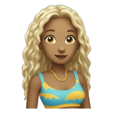 niska sur la plage sticker