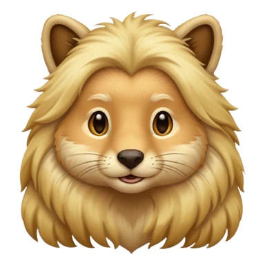 animal with long blonde hair sticker