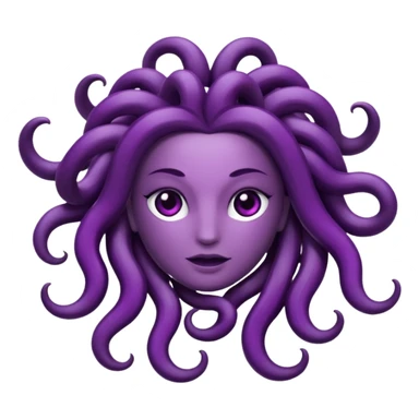 Hazme una medusa con piel de uva morada sticker