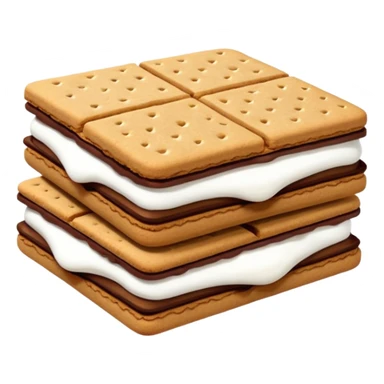 Realistic smores cookie sandwich isolated sticker