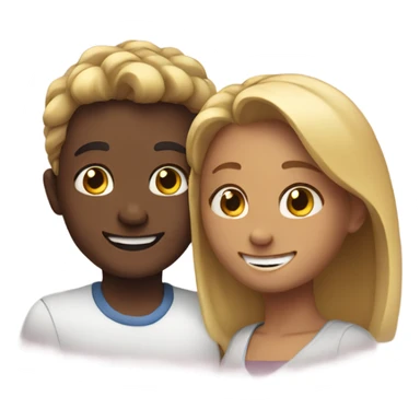 Duo smiling together sticker