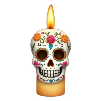 candle day of the dead celebration sticker