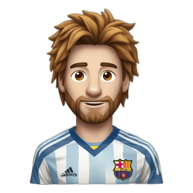 Lionnel Messi avec un  petit corps et avec une grosse tête  sticker