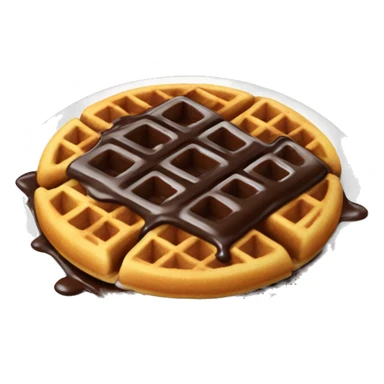 waffle with chocolate sauce sticker