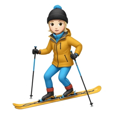 A person is skiing on the snow
person sticker
