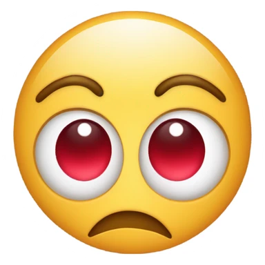 Sweating and worried emoji with hearts  sticker