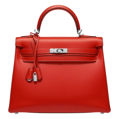 hermes kelly bag bright red silver hardware sticker