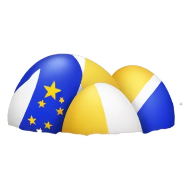 easter basket with eu flag eggs sticker