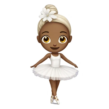 cute white ballerina girl  sticker