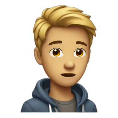 Sad teenager sticker