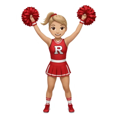 Rutgers full body Cheerleader sticker