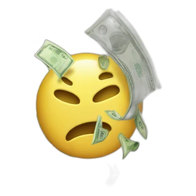 Money being slashes sticker