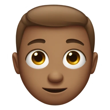 Blushing face with huge sparkly round eyes sticker