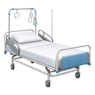 Create a hospital bed taken from a top angle sticker