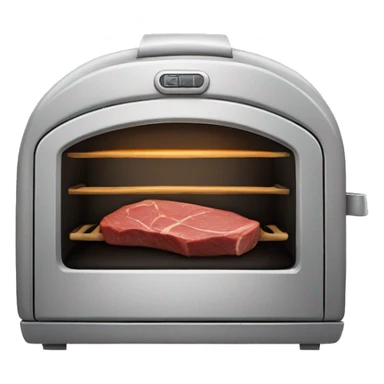 an oven with a fillet of beef in it sticker