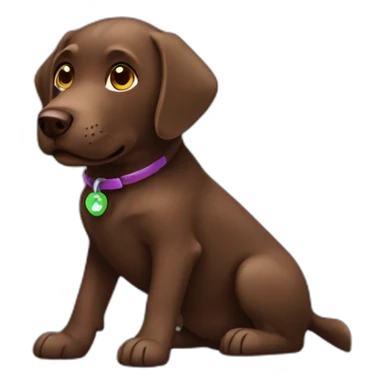 Labrador Retriver chocolate color playing videogames sticker