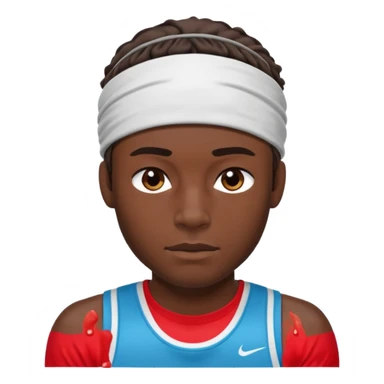 male athelete with headband sticker