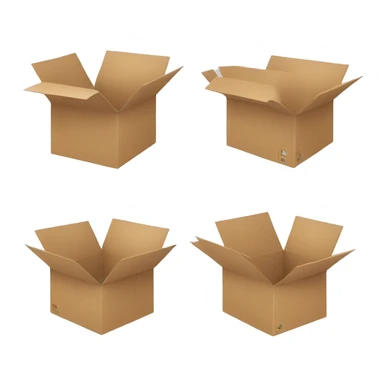 two separate boxes with things inside each one sticker