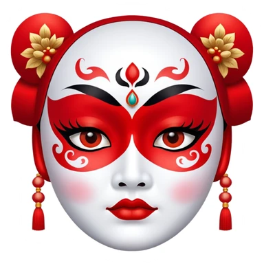 Red Peking Opera facial makeup sticker