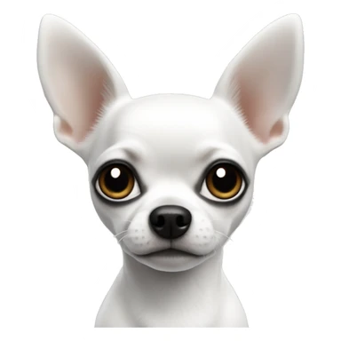 White chihuahua with black and white face  sticker