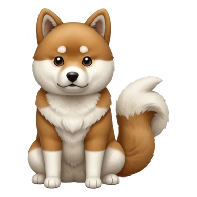 Làm cho tối một con chó akita inu đang ngồi sticker