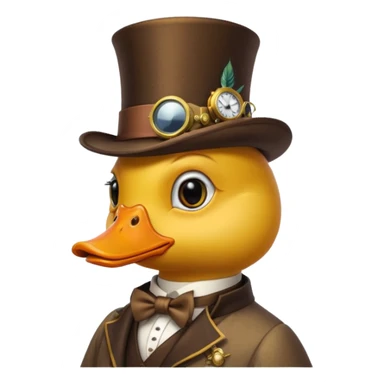 socialite stimpunk  duck sticker