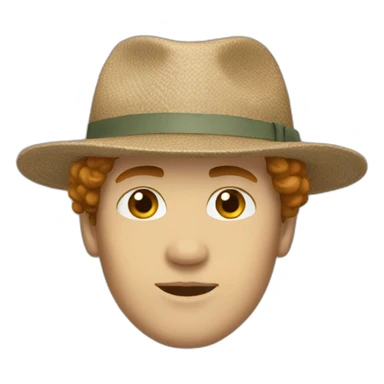 Man Georgian Hazel hair hat sticker