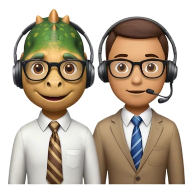 dinosaurs working in an office sticker