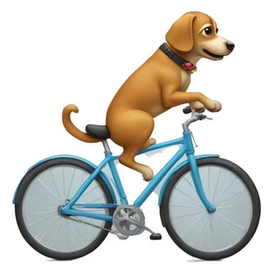 Dog on a bike  sticker